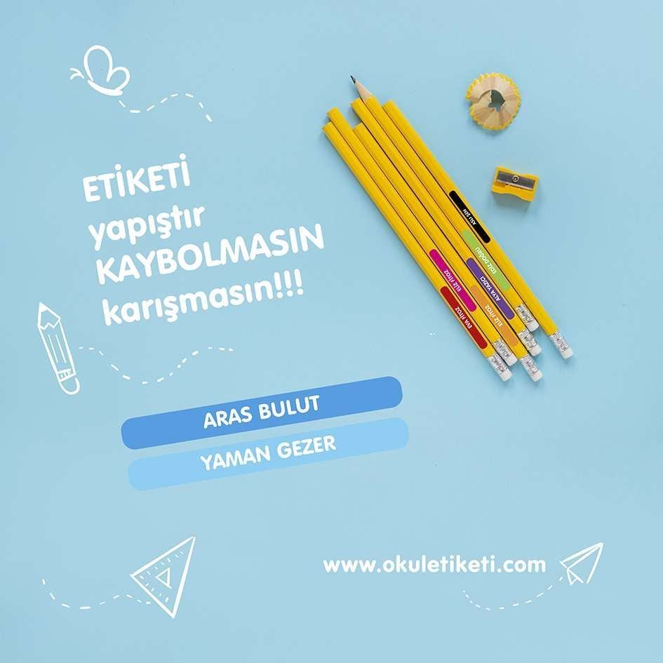 KALEM ETİKETİ DÜZ RENKLER