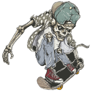 ÇILGIN KAYKAYCI İSKELET