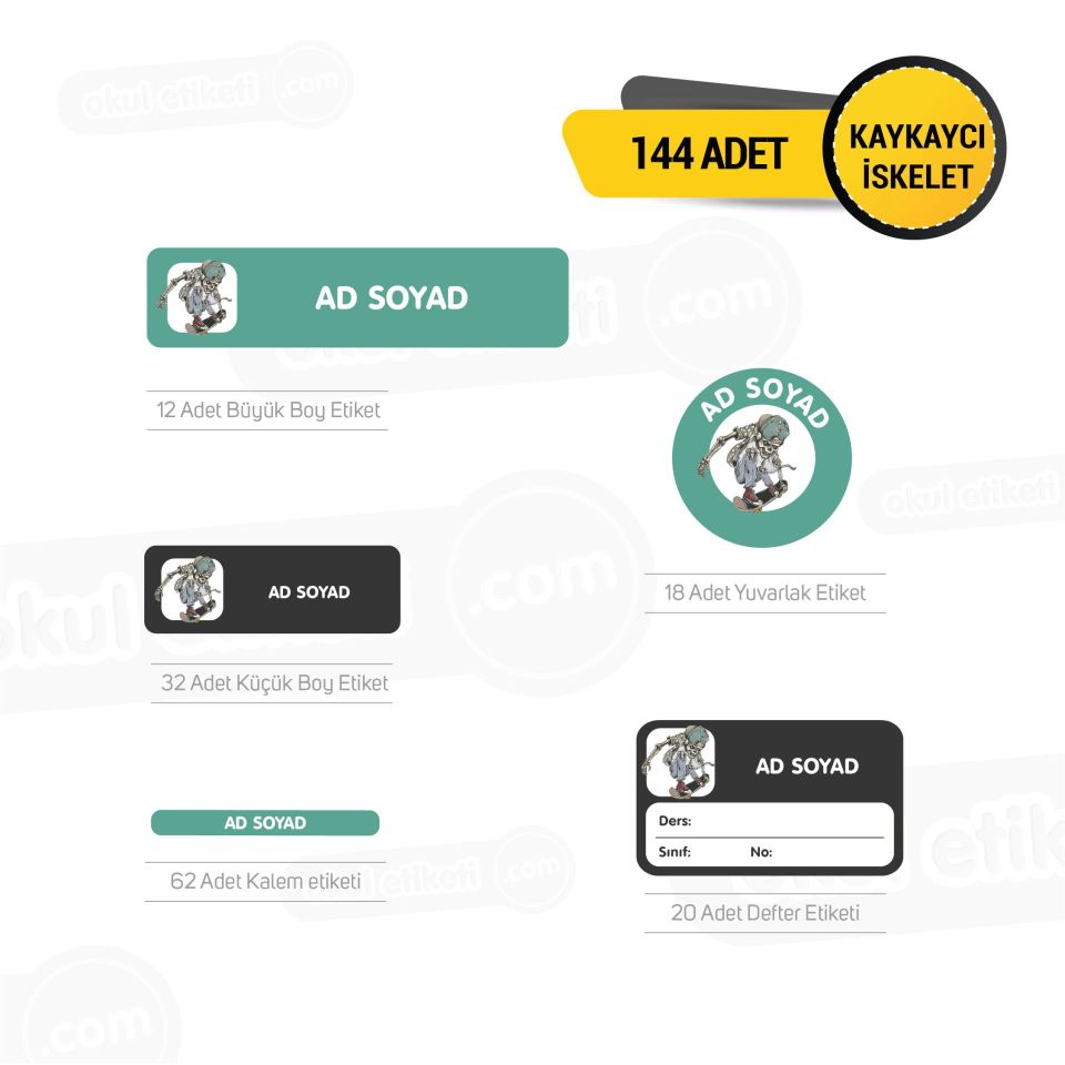 ÇILGIN KAYKAYCI İSKELET