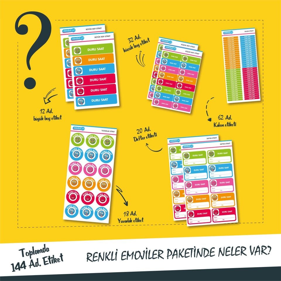 ÇILGIN RENKLİ EMOJİLER