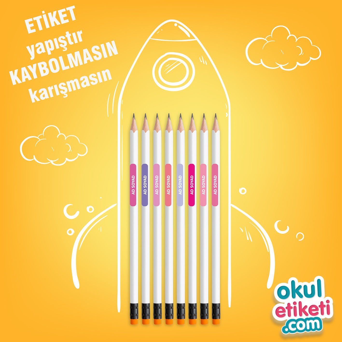 PEMBE TONLARI KALEM ETİKETİ