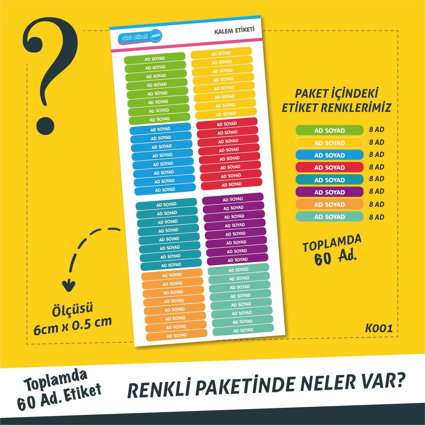 RENGARENK KALEM ETİKETİ