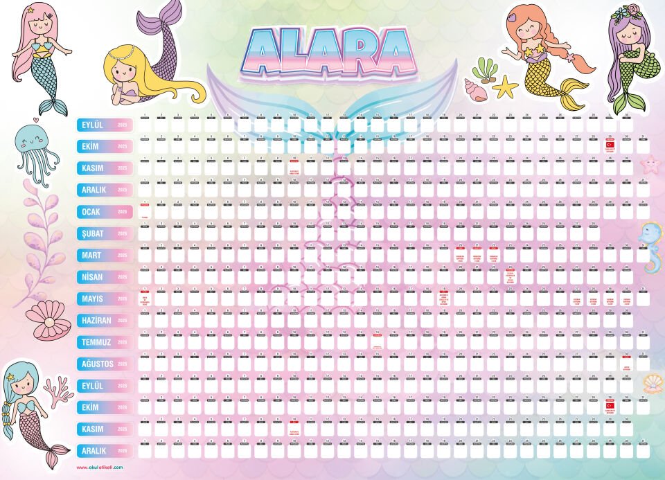 DENİZ KIZI TAKVİM
