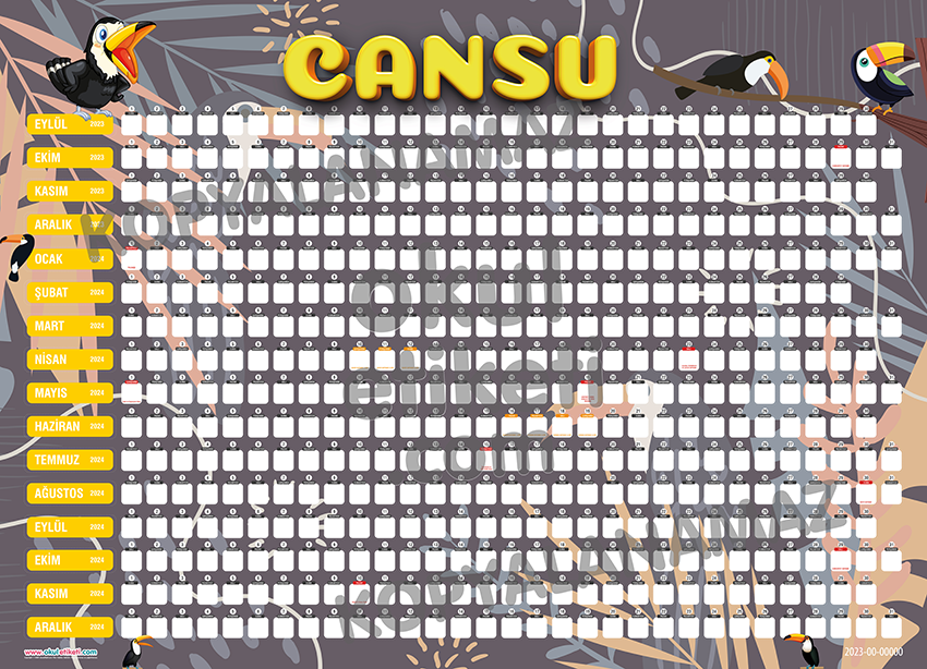 TUKAN KUŞU TAKVİM