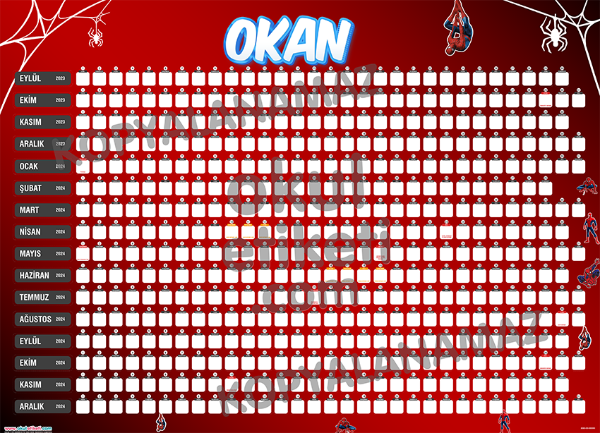 ÖRÜMCEK ADAM TAKVİM