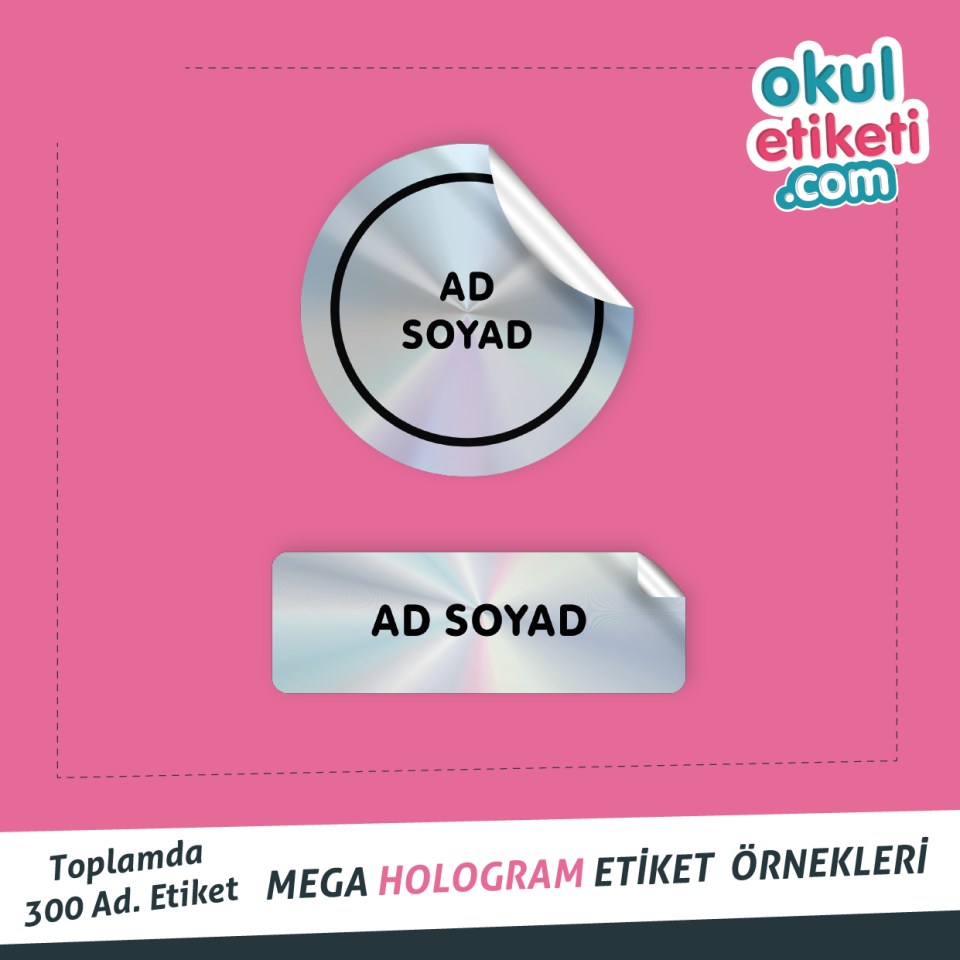MEGA HOLOGRAMLI ETİKET