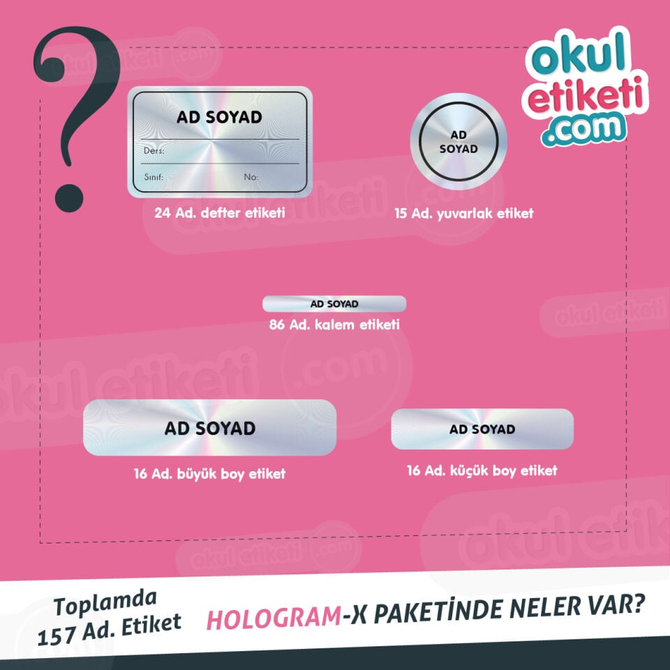 HOLOGRAM-X ETİKET PAKETİ
