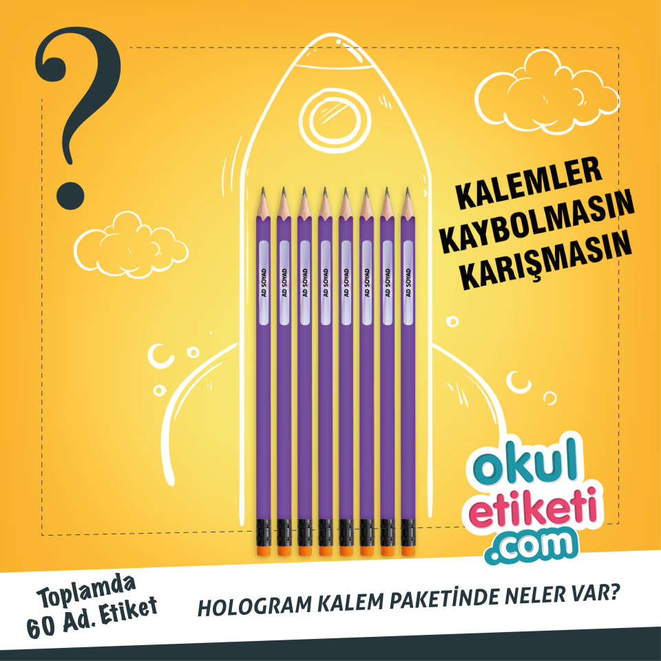 HOLOGRAMLI KALEM ETİKETİ