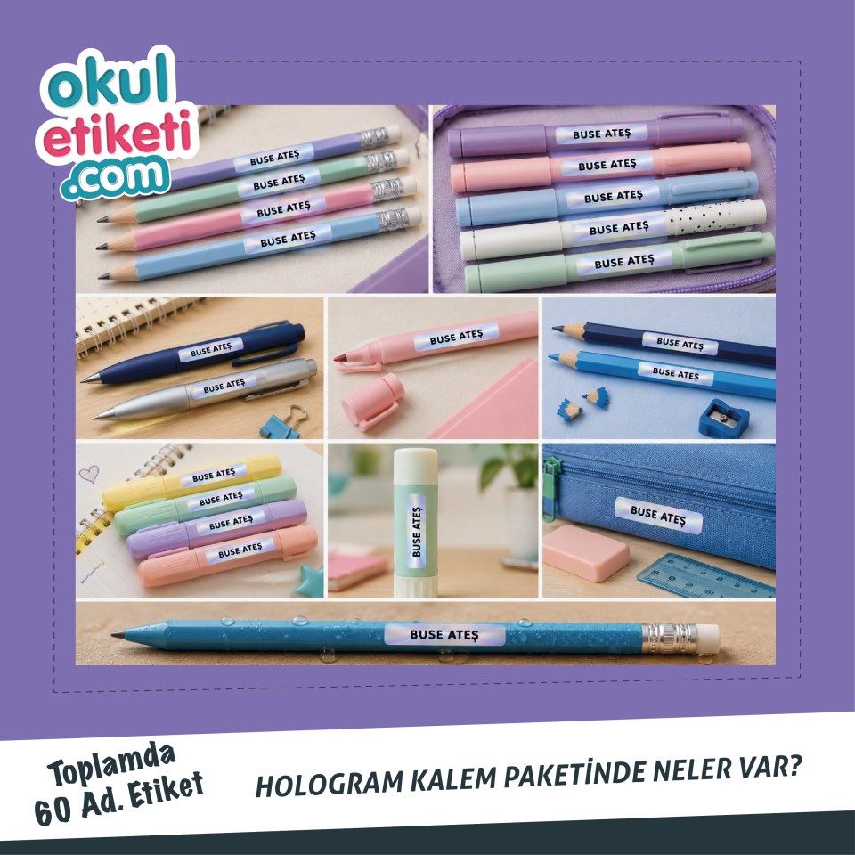 HOLOGRAMLI KALEM ETİKETİ