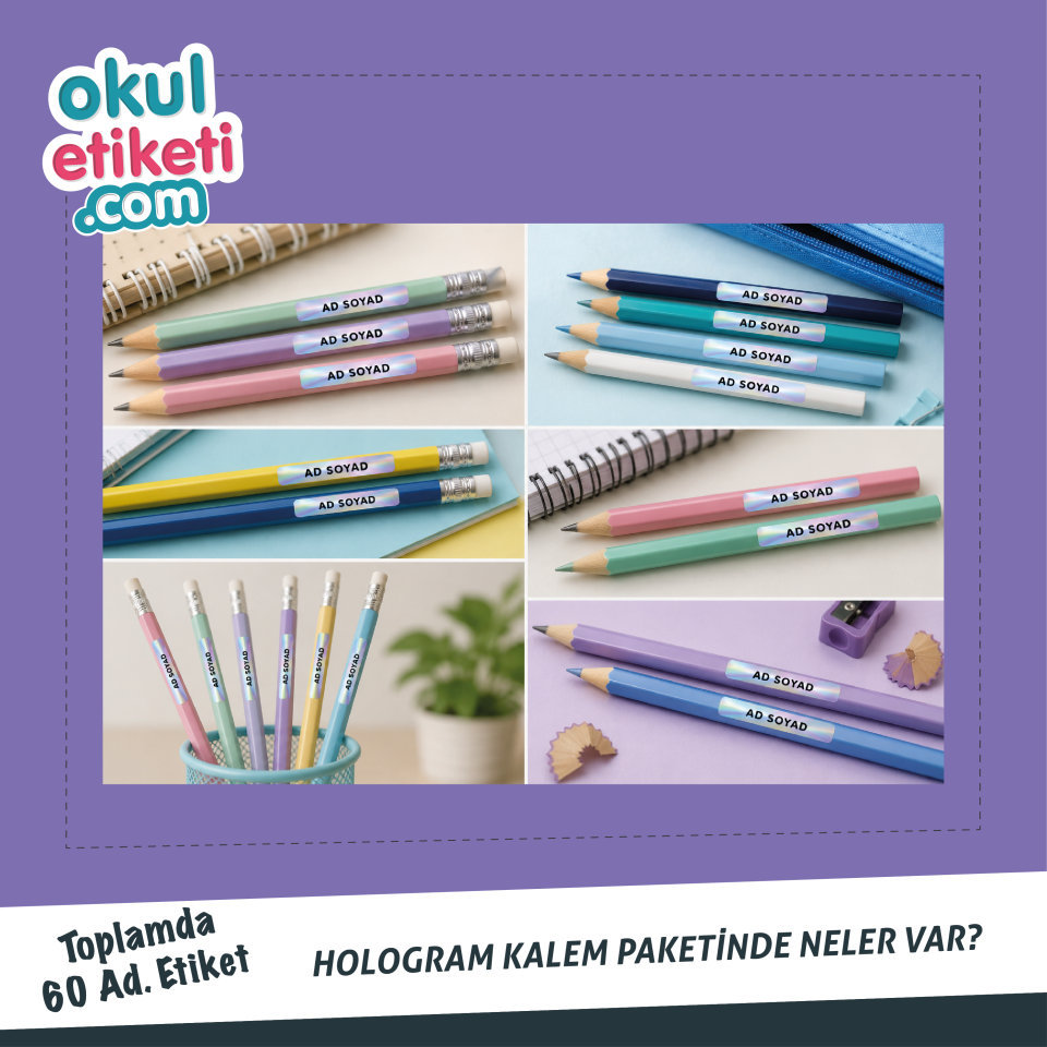 HOLOGRAMLI KALEM ETİKETİ