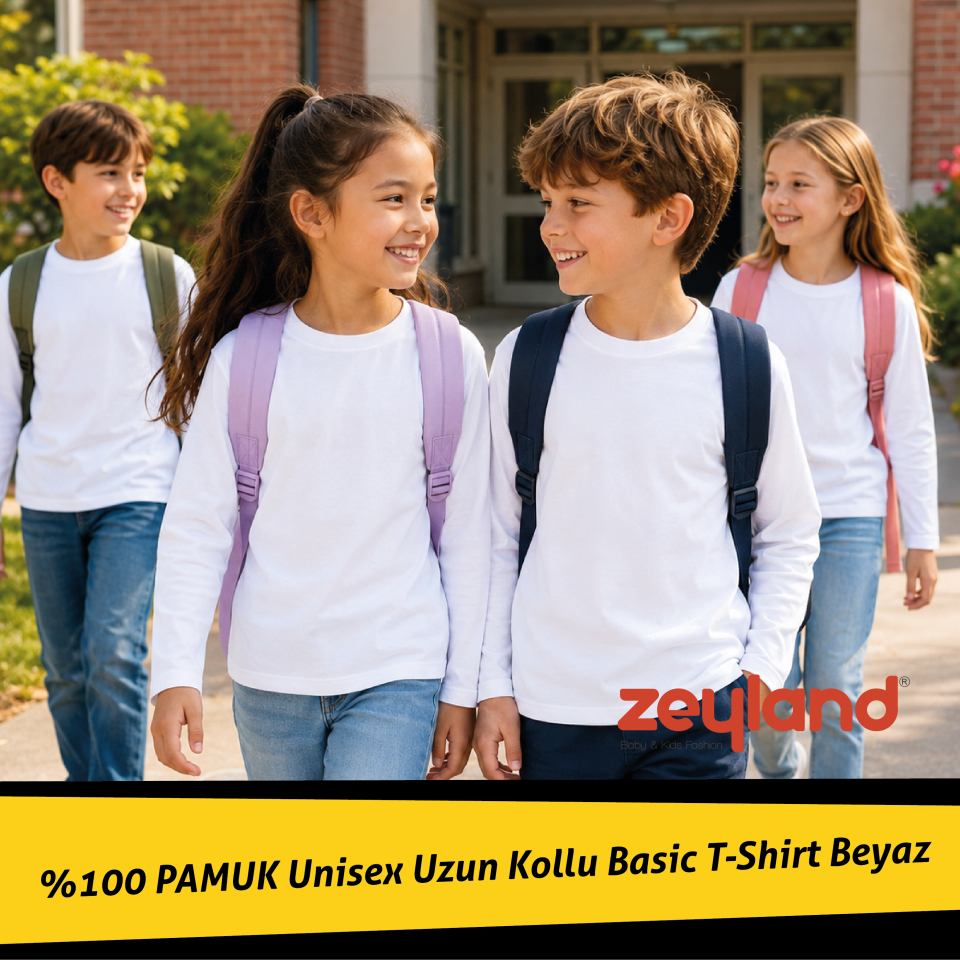Unisex Uzun Kollu Basic T-Shirt