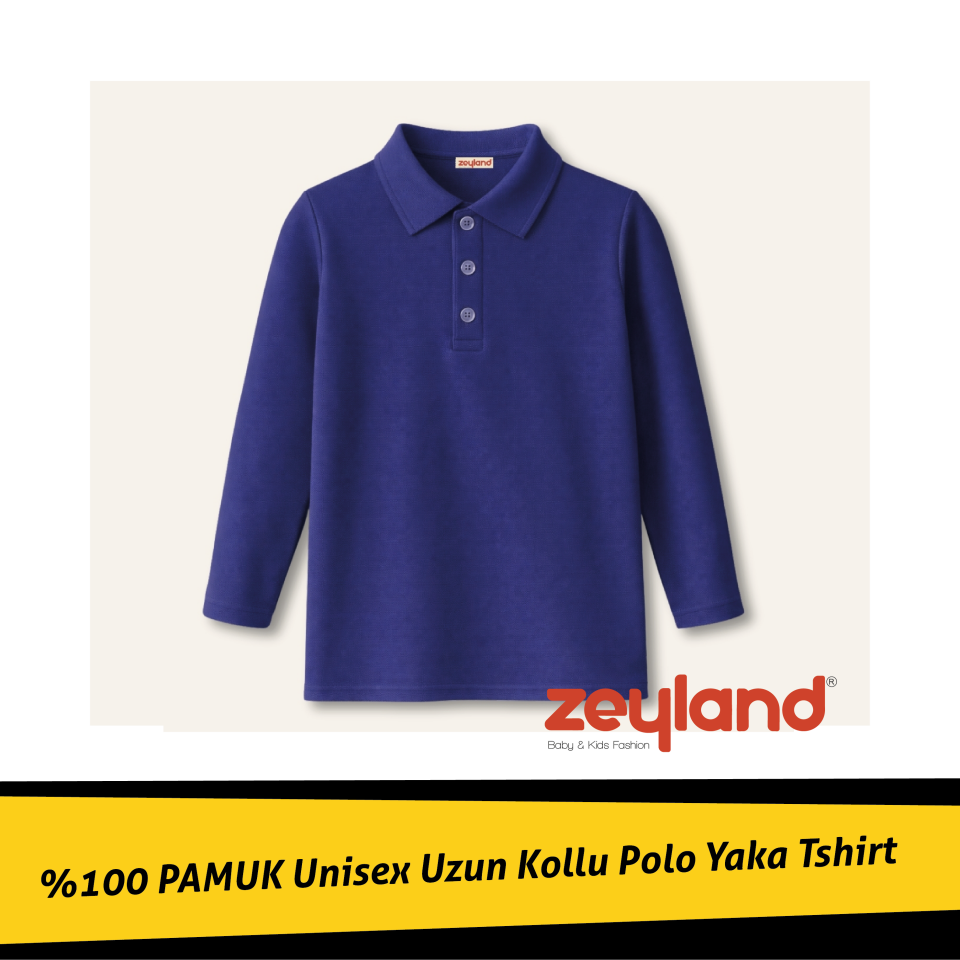 Unisex Uzun Kollu Polo Yaka T-shirt