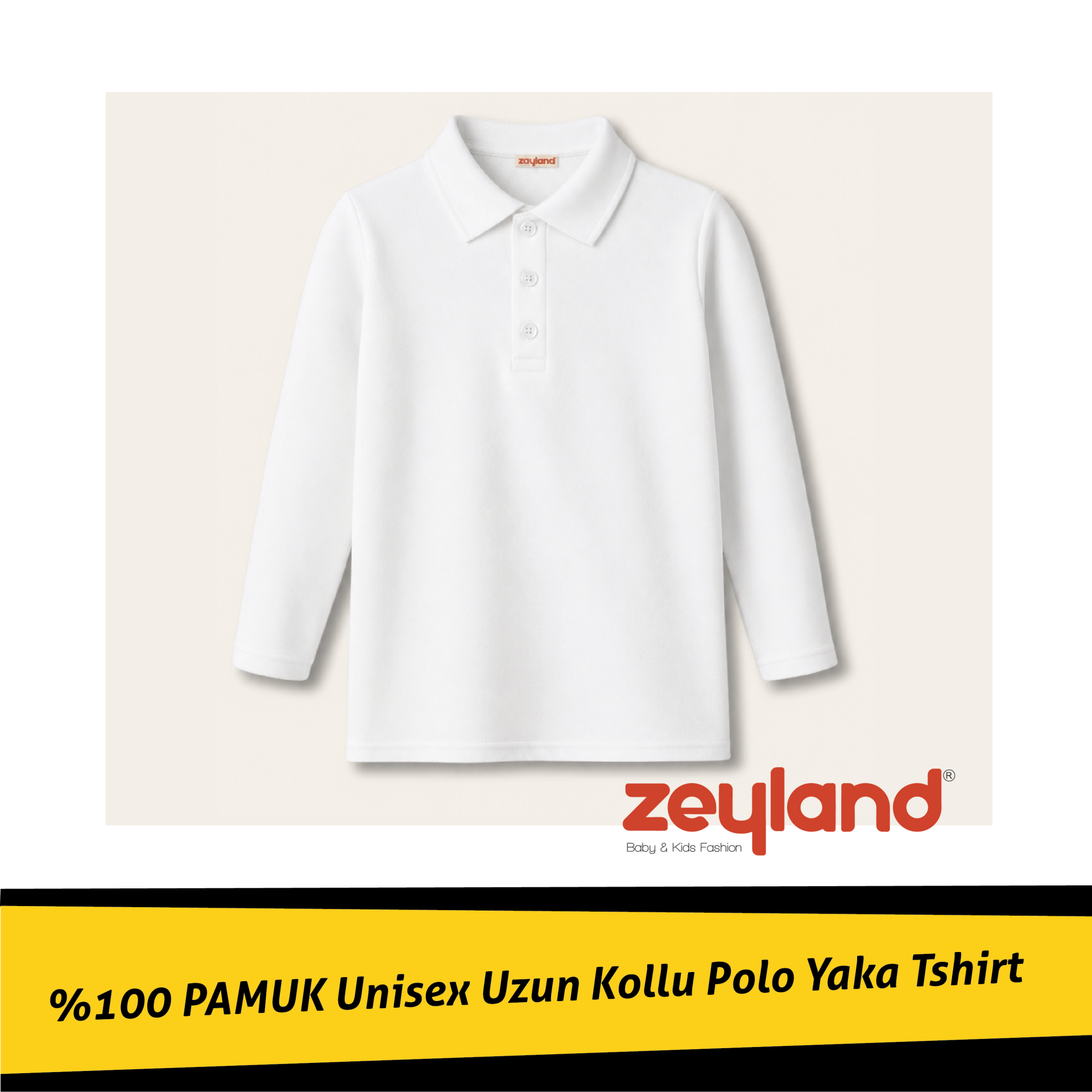 Unisex Uzun Kollu Polo Yaka T-shirt