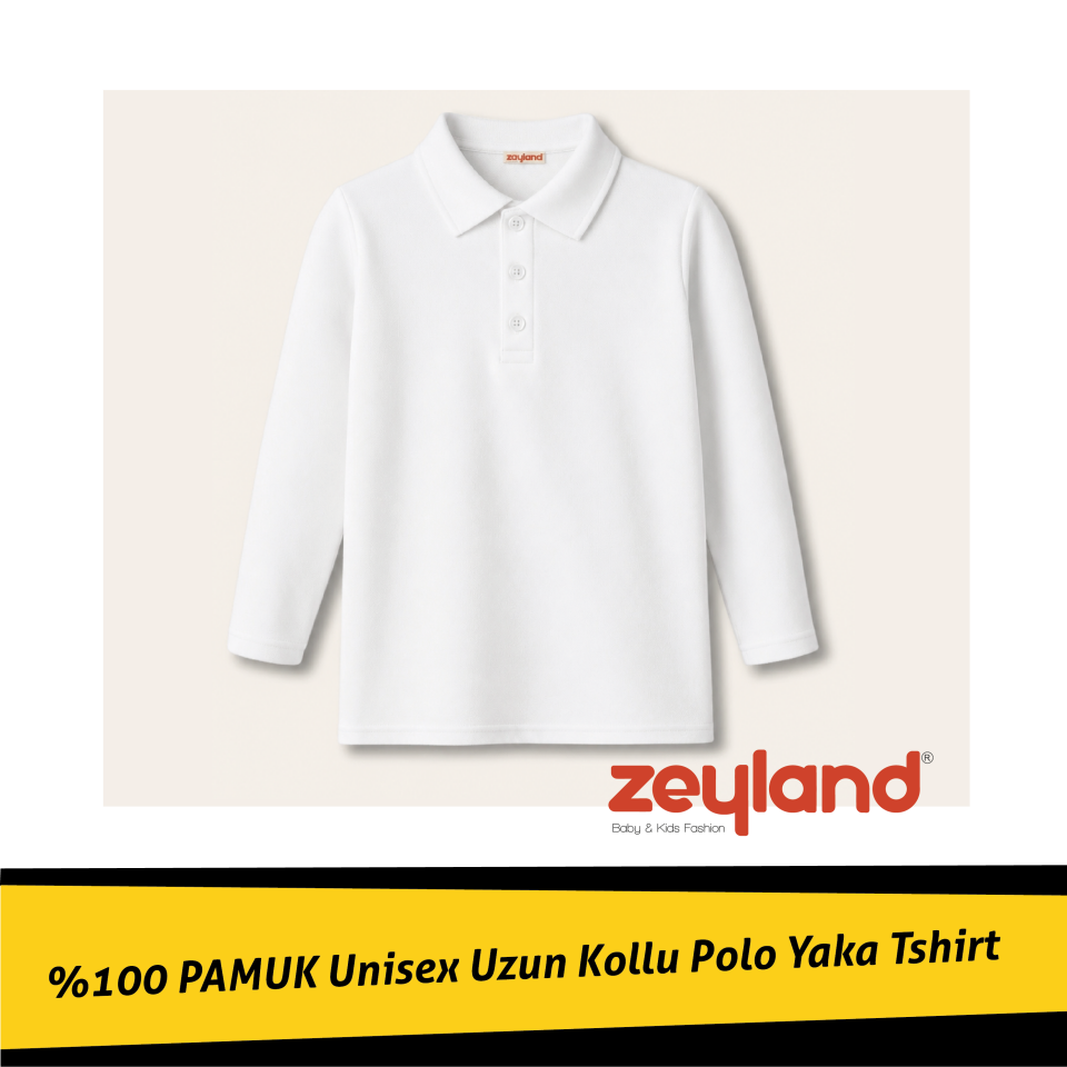 Unisex Uzun Kollu Polo Yaka T-shirt