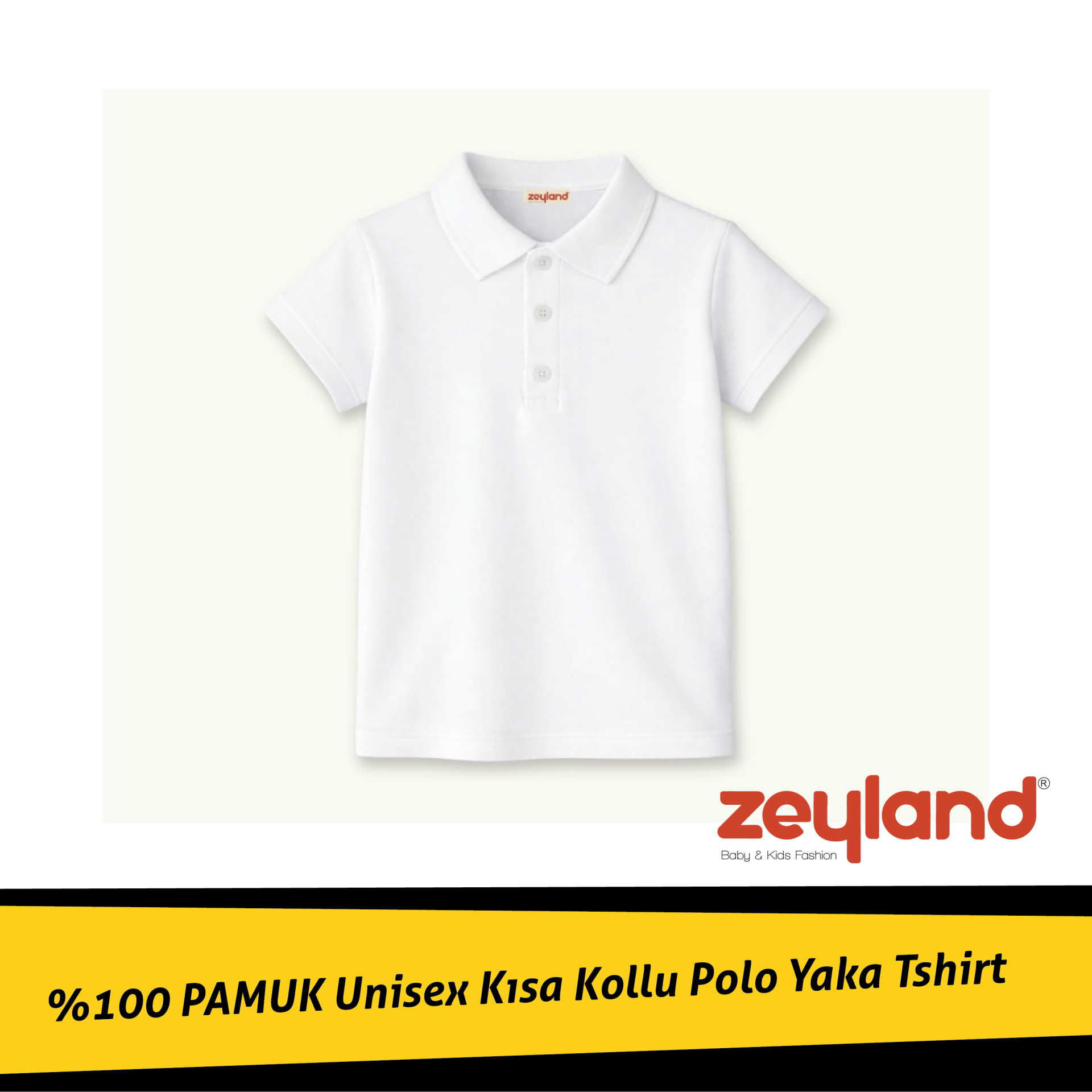 Unisex Kısa Kollu Polo Yaka T-shirt