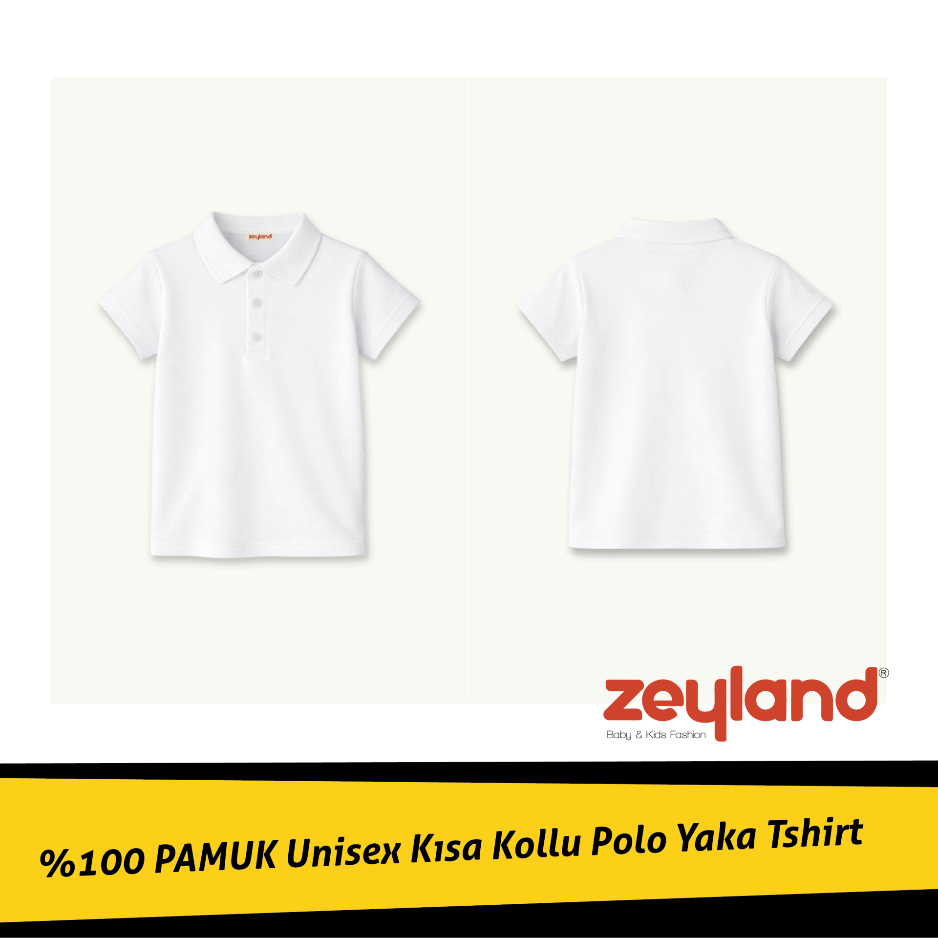 Unisex Kısa Kollu Polo Yaka T-shirt