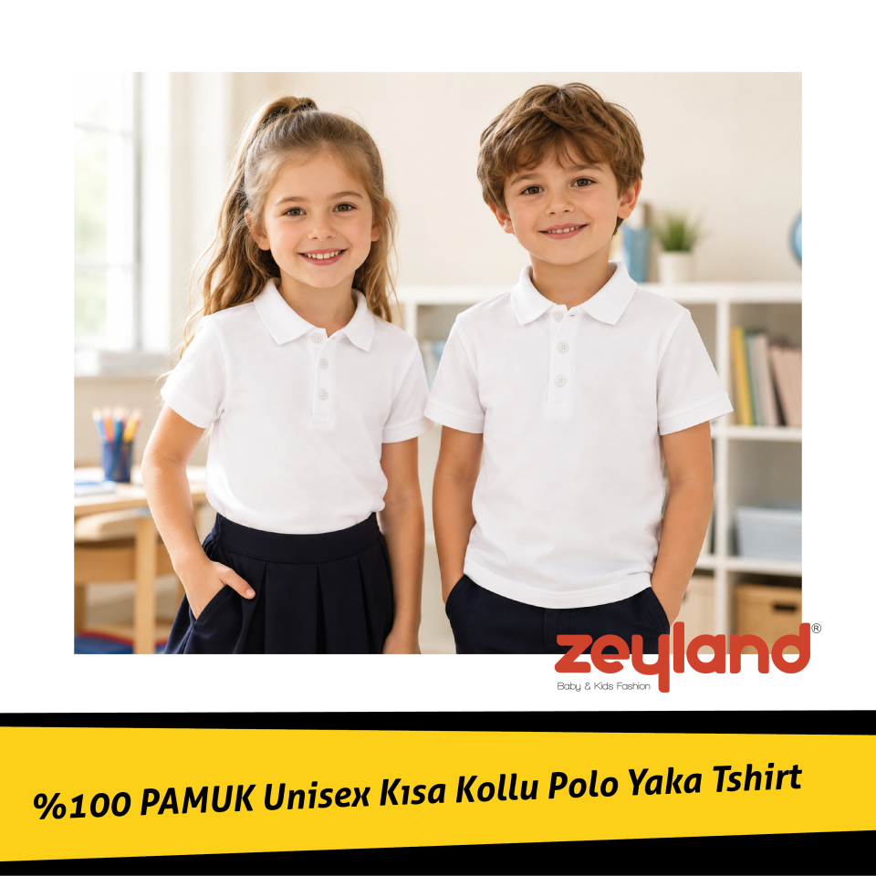 Unisex Kısa Kollu Polo Yaka T-shirt