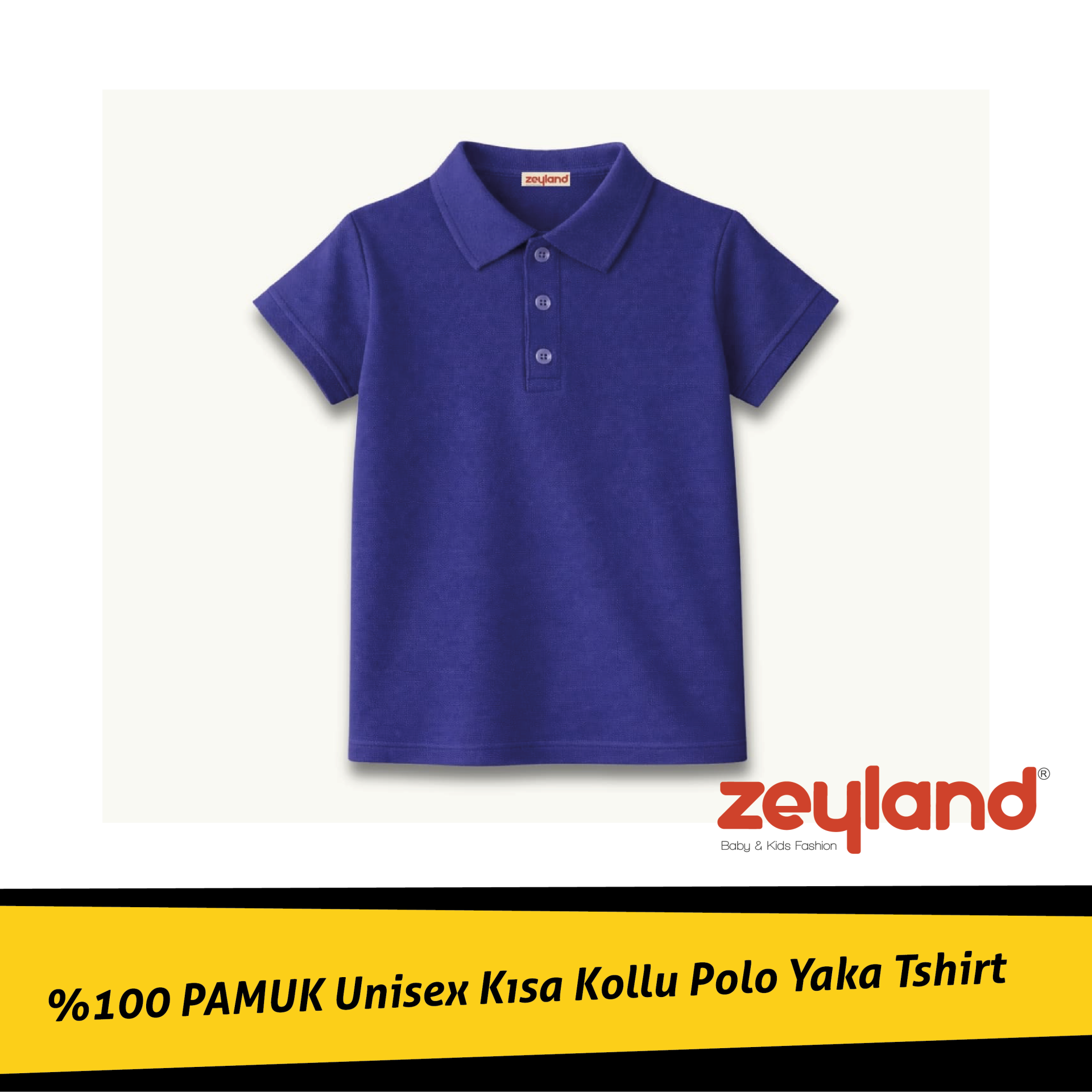 Unisex Kısa Kollu Polo Yaka T-shirt