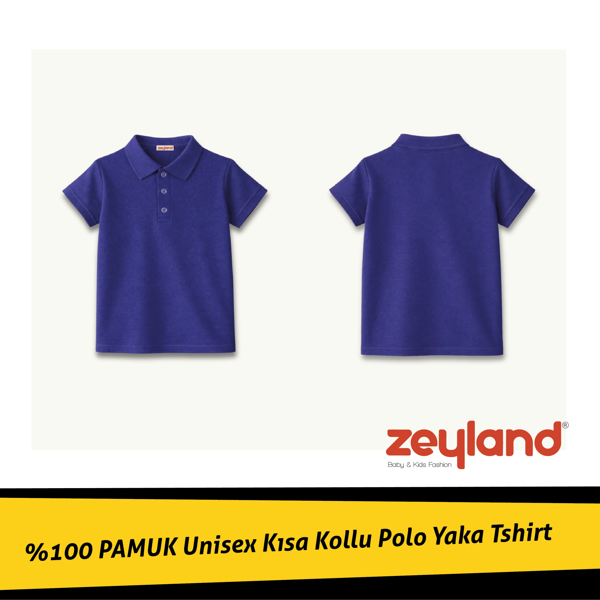 Unisex Kısa Kollu Polo Yaka T-shirt