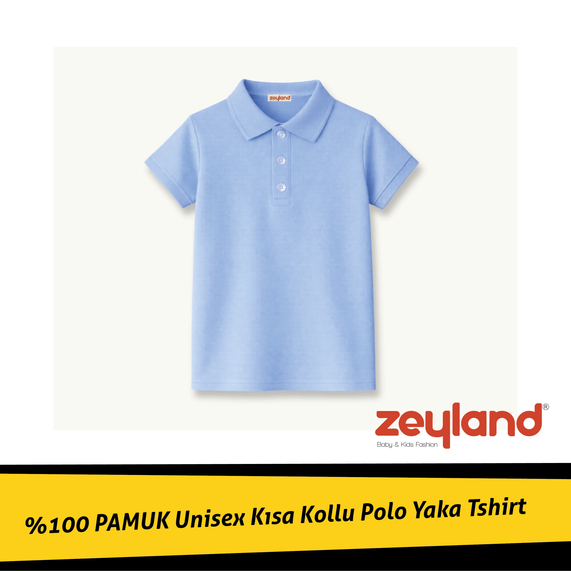 Unisex Kısa Kollu Polo Yaka T-shirt