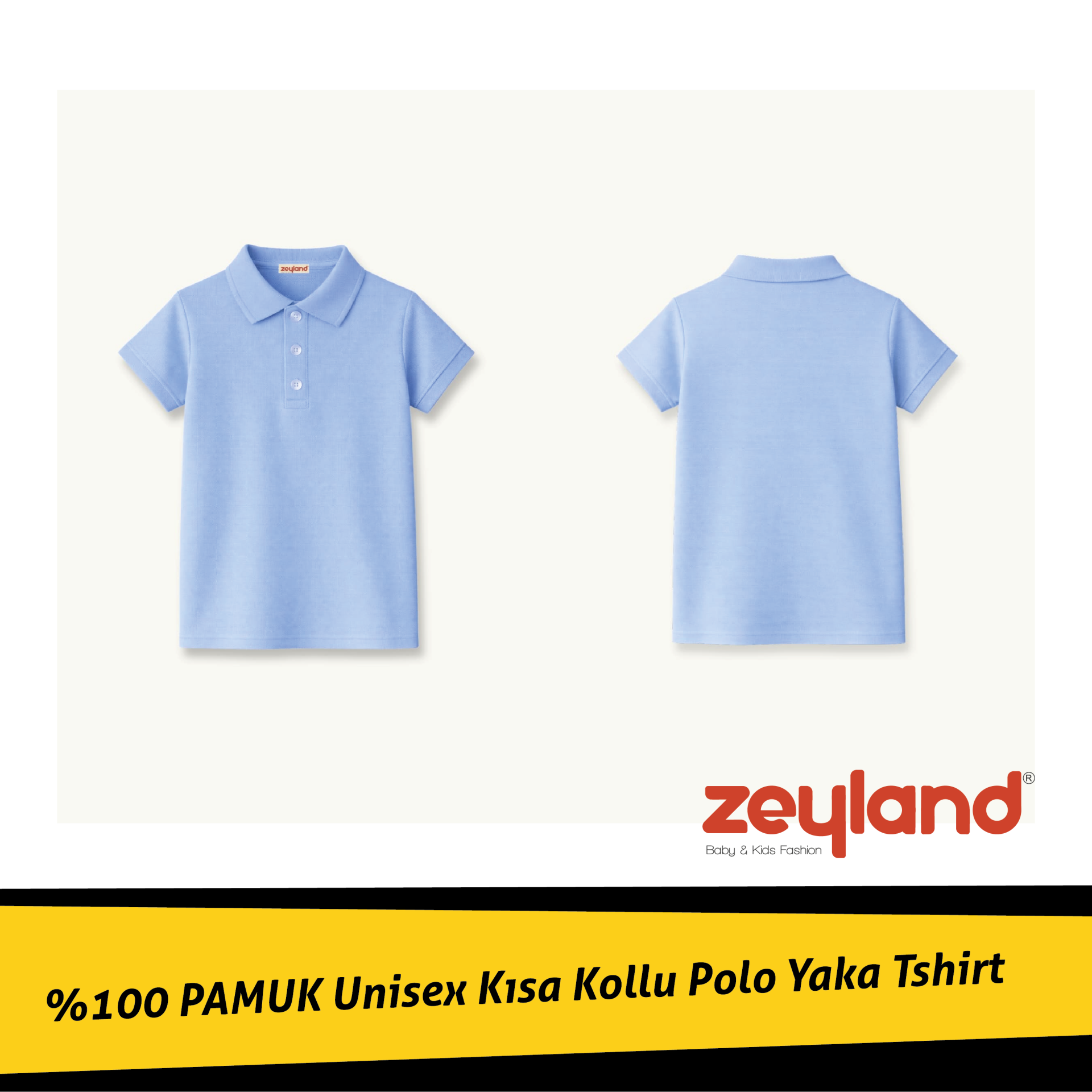Unisex Kısa Kollu Polo Yaka T-shirt