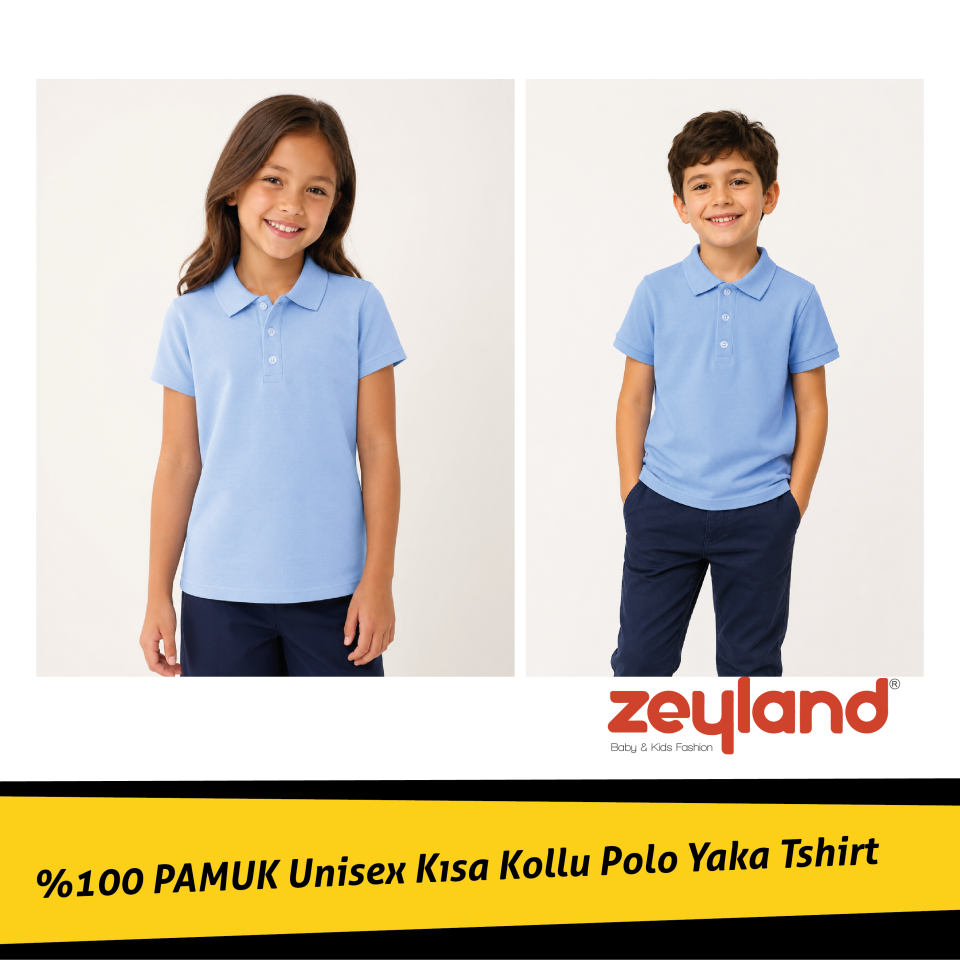 Unisex Kısa Kollu Polo Yaka T-shirt