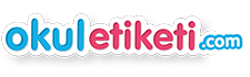 KALEM ETİKETİ DÜZ RENKLER | Okul Etiketi